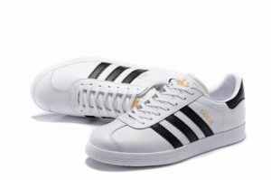 Adidas Gazelle Leather белые с черным (40-44)