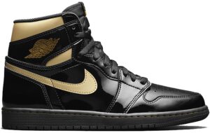 Nike Air Jordan 1 Retro High Black Metallic Gold черно-золотые (35-44)