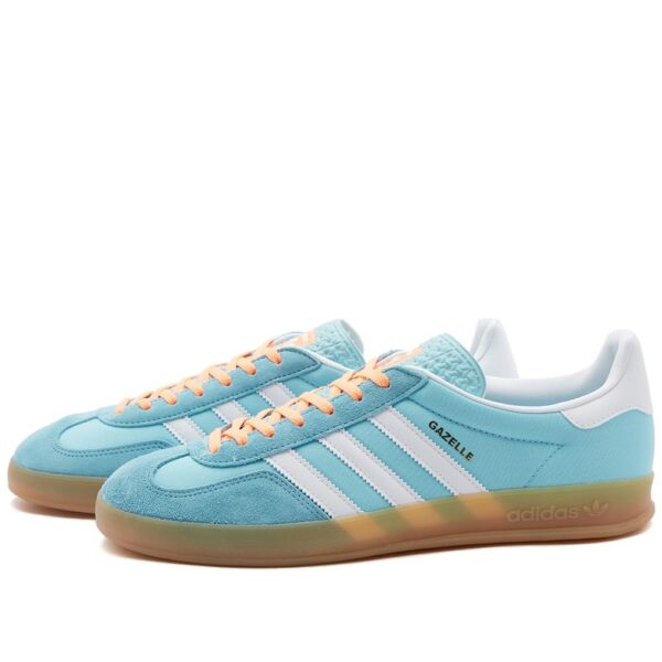 Adidas Gazelle Indoor голубые с белым замша женские (36-40)