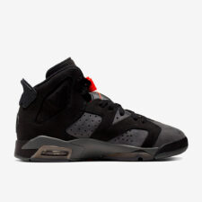 Nike Air Jordan 6 PSG серые с черным нубук мужские (40-45)