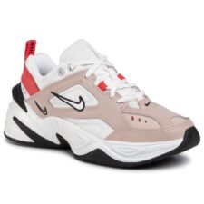 Nike M2K Tekno бежевые с белым кожаные женские (35-40)