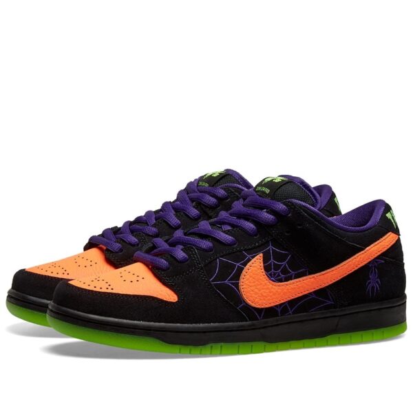 Nike SB Dunk Low Night of Mischief черные с оранжевым кожа-нубук мужские (45-48)