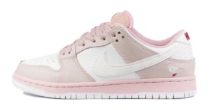 Nike SB Dunk Low Pro розовые с белым кожаные женские (35-39)